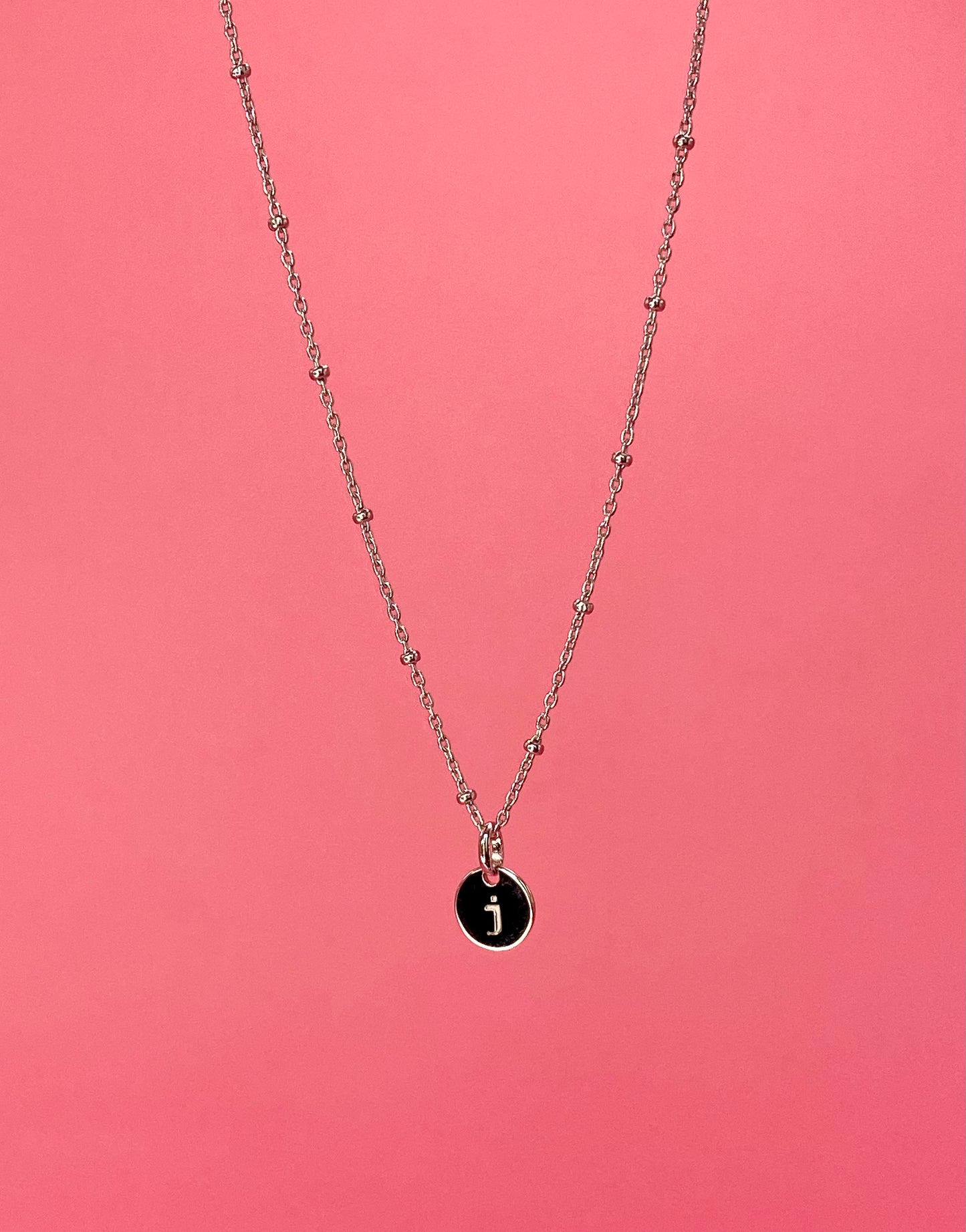 Collier Lettre ronde argent