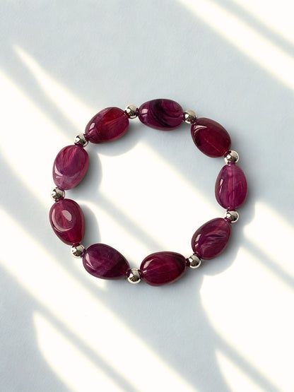 Bracelet Oscar aubergine
