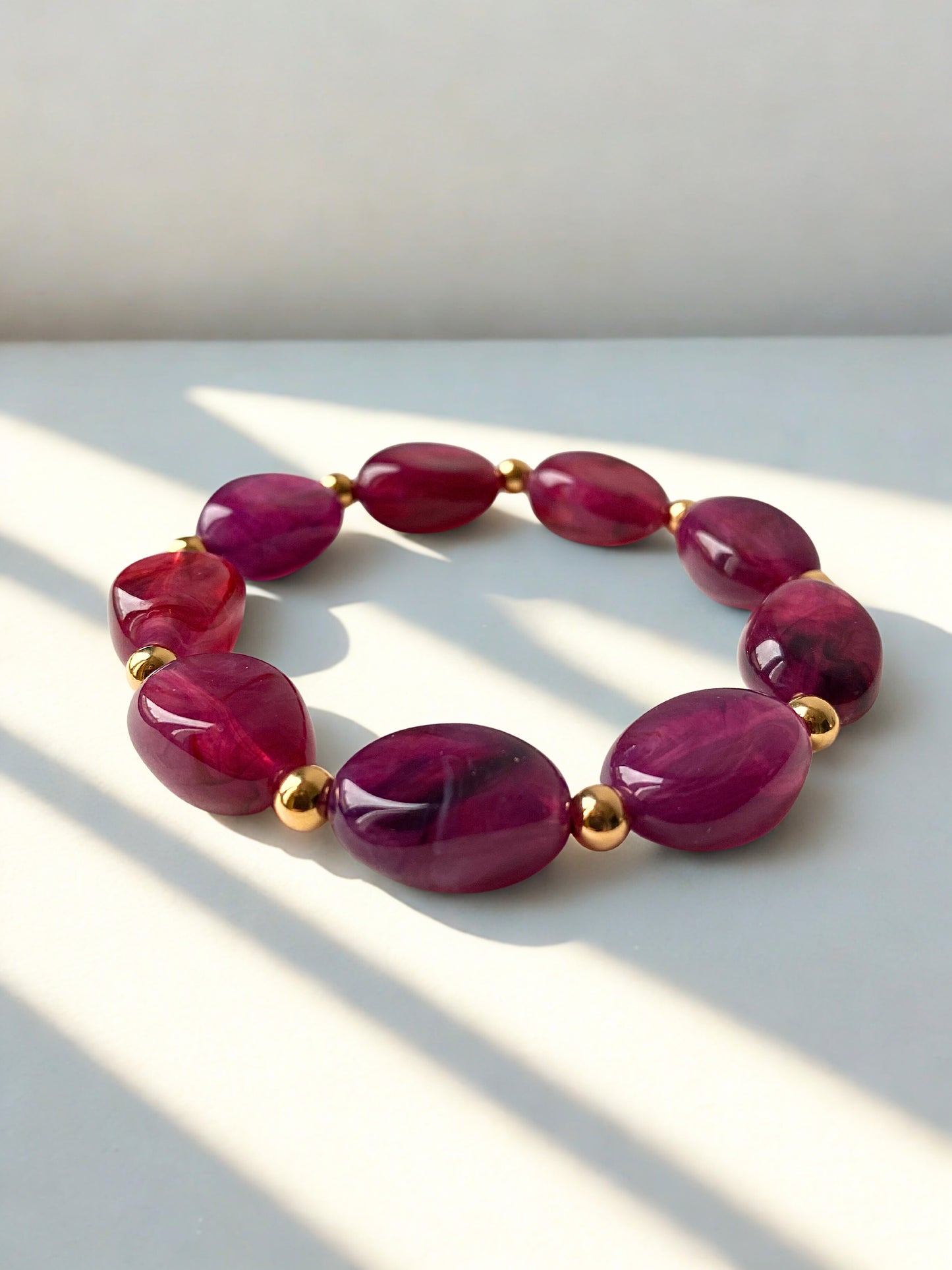 Bracelet Oscar aubergine