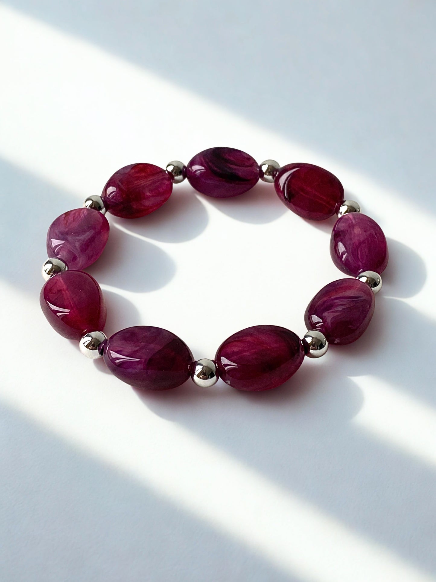 Bracelet Oscar aubergine