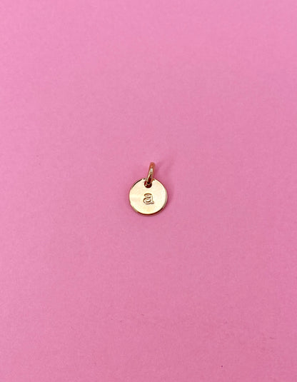 Pendentif lettre ronde