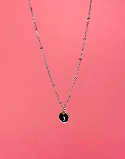 Collier Lettre ronde argent