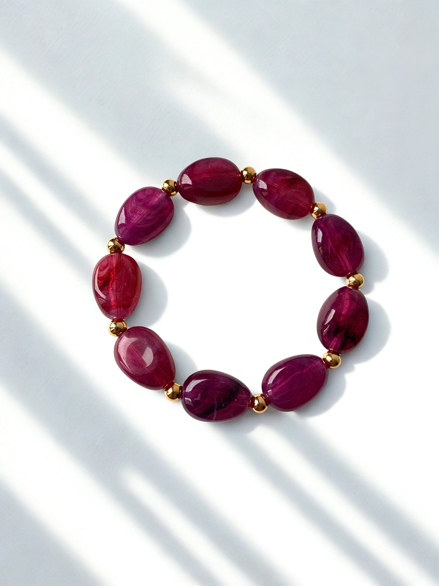 Bracelet Oscar aubergine