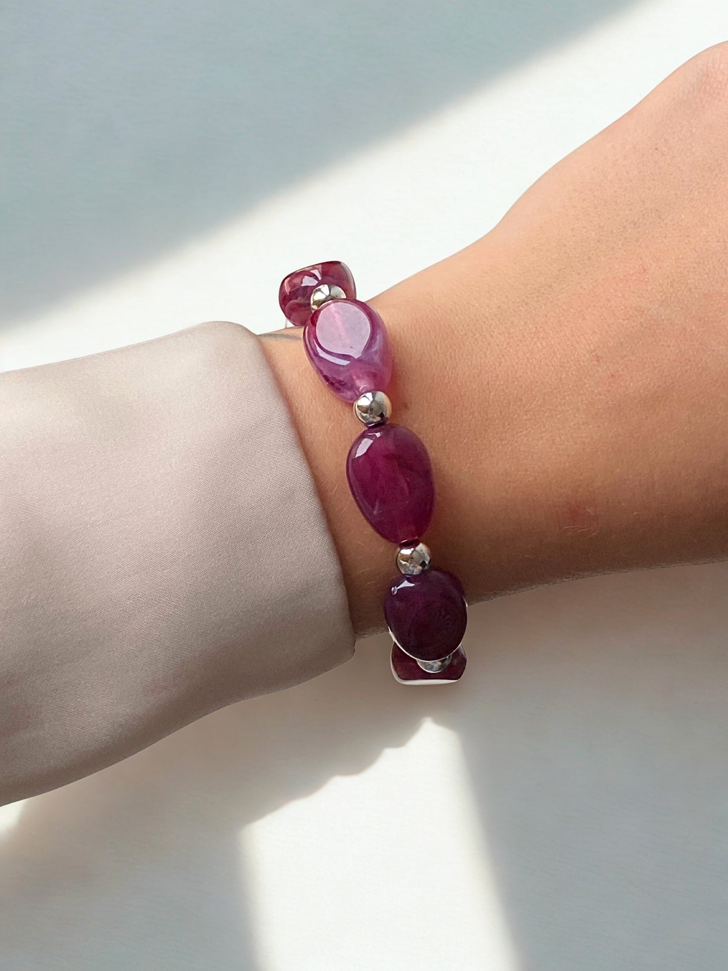 Bracelet Oscar aubergine